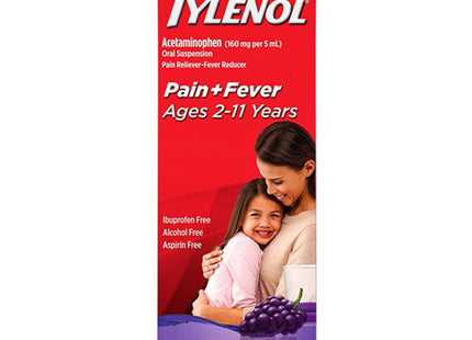 TYLENOL Children's Infants Acetaminophen Liquid, Oral Suspension Grape Splash Flavor, 4 Fluid Ounces (Pack Of 3)