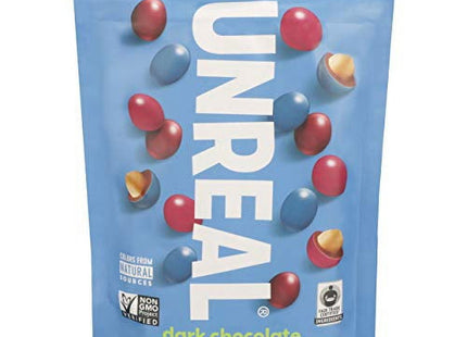 Unreal Candy Candy Coated Dark Chocolate Peanuts Gems Bag, 5 Ounce (Pack Of 2)