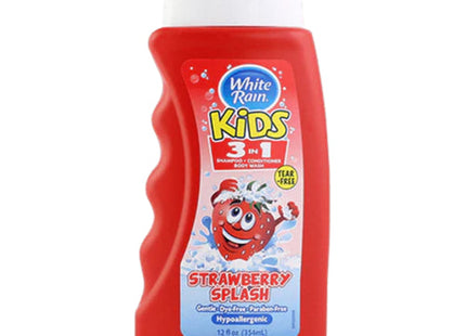 White Rain Kids 3 In 1 Family Size, Tear Free, Strawberry Splash, Shampoo Conditioner body Wash, 12 Fl Oz (Pack Of 6)