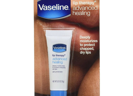 Vaseline Lip Therapy Advanced Healing, Skin Protectant, Advanced Formula, For Dry Lips Moisturiser, 0.35 Ounce (Pack Of 9)