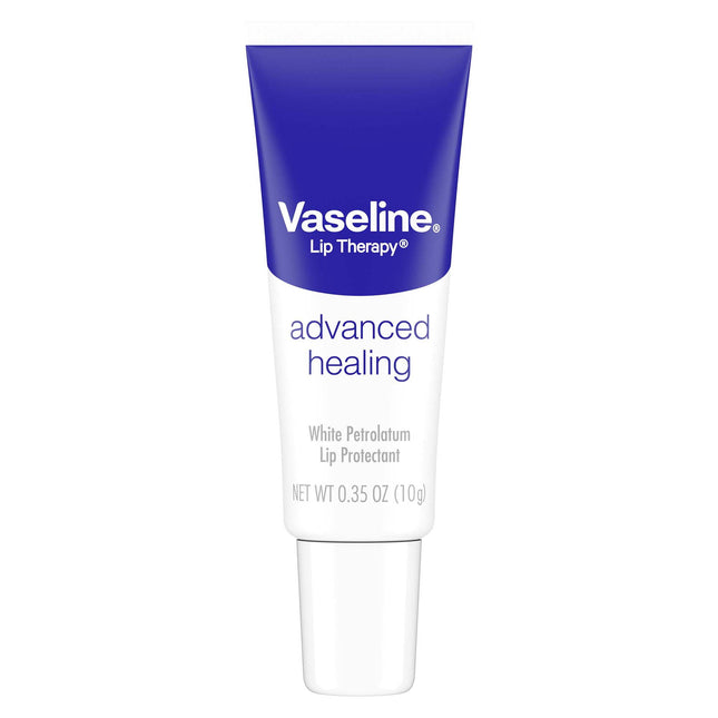 Vaseline Lip Therapy Advanced Healing, Skin Protectant, Advanced Formula, For Dry Lips Moisturiser, 0.35 Ounce (Pack Of 8)