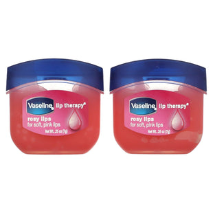 Vaseline Lip Therapy Rosy Lips Lip Treatment Balm Ointment Tinted Pink 0.25 Ounce Jar (Pack Of 2)