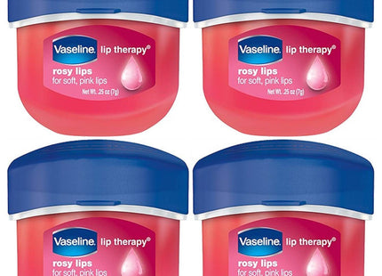 Vaseline Lip Therapy Rosy Lips Lip Treatment Balm Ointment Tinted Pink 0.25 Ounce Jar (Pack Of 9)