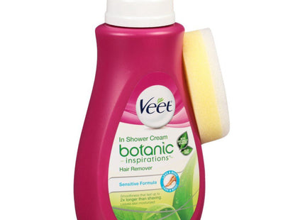 Veet Botanic Inspirations Hair Removal Cream, In-Shower Body Hair Remover, Sensitive Formula, 13.5 Ounce (Pack Of 2)