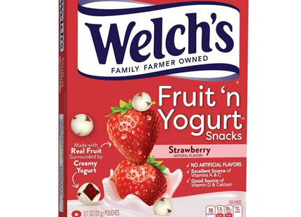 Welch's Strawberry Fruit 'n Yogurt Strawberry, 0.7 Ounces, 8 Count per Box (Pack Of 6)