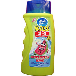 White Rain Kids 3in1 Zany Watermelon Shampoo, Conditioner and Body Wash 12 oz (Pack Of 6)