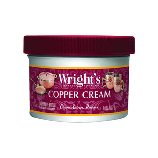 Wright's Copper and Brass Cream Polish, For Cleaning And Polishing Pots, Sinks, Mugs, Hardware, 8 Ounce (Pack Of 12)