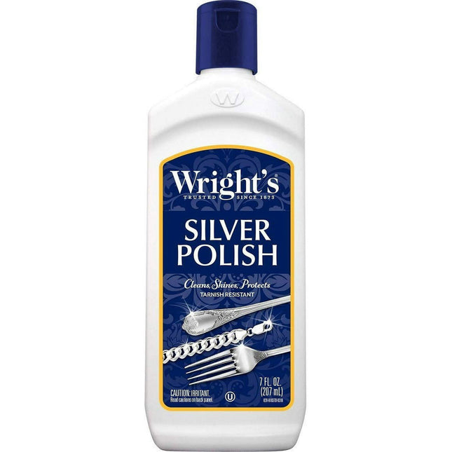 Wright's Silver Polish Anti-Tarnish Polishes Long Term Protection 7 fl oz Cleans (Pack Of 1)