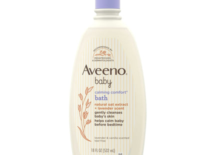 Aveeno Baby Nighttime Calming Comfort Bath, Body & Hair Wash - Lavender and Vani 18 Fl Oz (Pack Of 4)