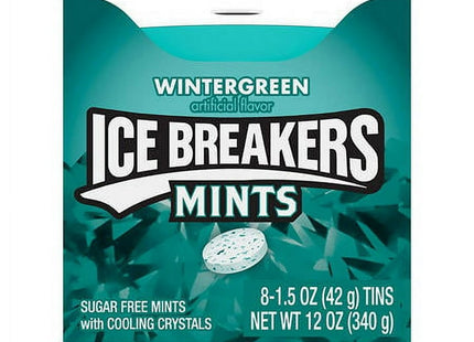 Ice Breakers Wintergreen Cooling Crystals, Sugar Free Mints, Mint Candy, 1.5 Ounce (Pack Of 12)