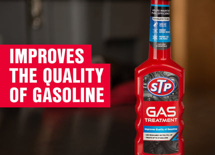 STP Gas Treatment, Bottled Fuel System Cleaner Improves Gas Quality, 5.25 Ounce (Pack Of 24)