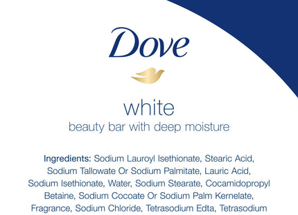 Dove Original White Moisturizer Cream Beauty Bars, Gentle for Soft Skin 3.17 Oz, 6 Bar Each (Pack Of 1)