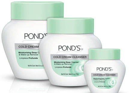 Ponds Moisturizing Deep Cold Cream, Makeup Remover Deep Cleanser, 9.5 Ounce (Pack Of 24)