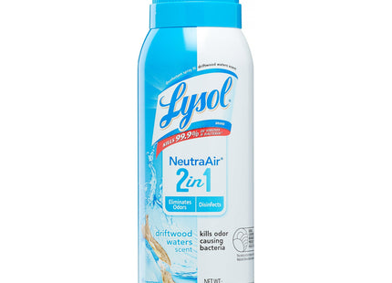 Lysol NeutraAir, 2 In 1 Eliminates Odors and Disinfects,, Air Freshener Spray, Driftwood Waters Scent, 10 Fl Ounce (Pack Of 24)