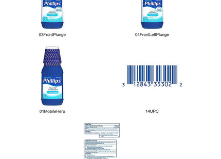 Phillips Milk of Magnesia Liquid Magnesium Laxative & Antacid Original 12 Ounce (Pack Of 4)