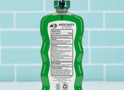 ACT Anticavity Fluoride Mouthwash Triple Action Mint 18oz (2 Pack) - Personal Care > Oral