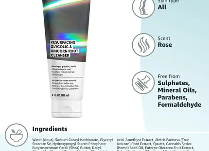a close up of a tube of acure skin care product