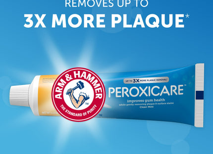 Arm & Hammer Baking Soda & Peroxide Toothpaste, Tartar Control, Deep Clean, Fresh Mint 6 Ounce (Pack Of 10)