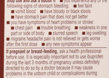 Advil Pain Reliever 200 MG Ibuprofen Liquid Filled Capsules Migraine - 20 ct (Pack Of 5) - Health & Beauty > Care