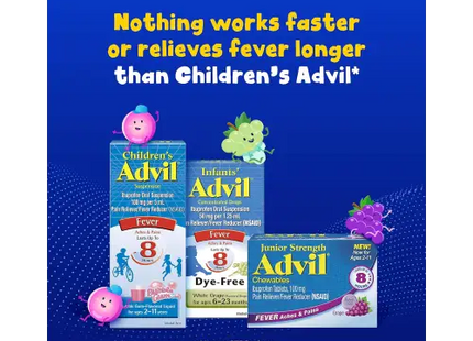 Advil Children’s Junior Strength Ibuprofen 100 MG Chewable Tablets Grape 24 ct (Pack Of 12) - Health & Beauty > Care