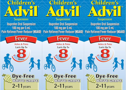 Advil Children S Pain and Headache Reliever Ibuprofen 100 Mg Liquid 4 Fl Oz (Pack Of 2) - Health & Beauty > Care