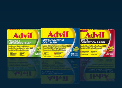 Advil Sinus Congestion & Pain Relief Fever Reducer 10 Ct (Pack Of 2) - Health Beauty > Care Medicine Drugs