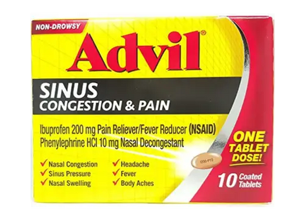 advil sinus congestion and pain tablets