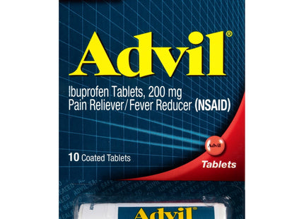 Advil Tablets Pain Reliever Fever Reducer Ibuprofen 200mg 10ct (10 Pack) - Health Care > Over-the-Counter Medication &