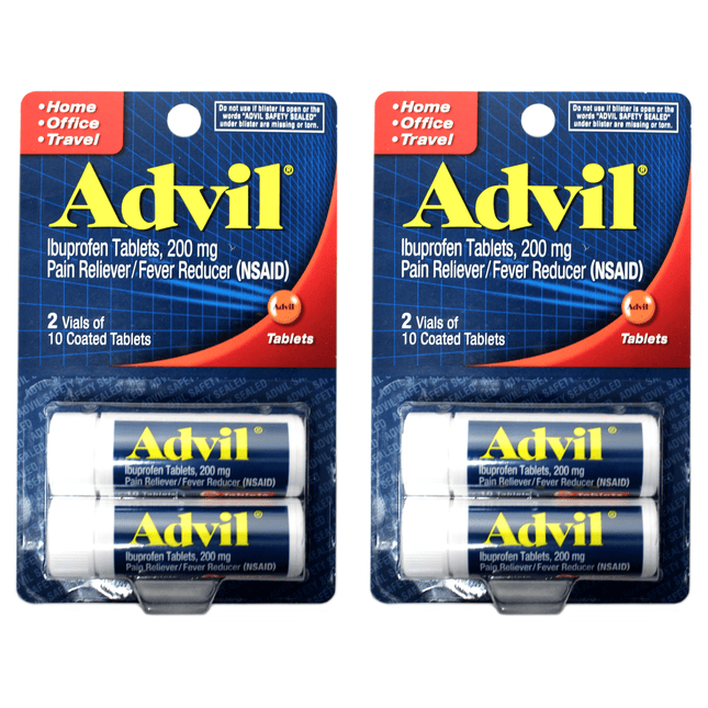 Advil Tablets Pain Reliever Fever Reducer Ibuprofen 200mg 10ct (4 Pack) - Health Care > Over-the-Counter Medication &