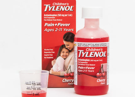 Tylenol Children's Fever Reducer & Pain Reliever, Oral Suspension, Ages 2-11, Cherry Blast 4 Fluid Ounces (Pack Of 6)