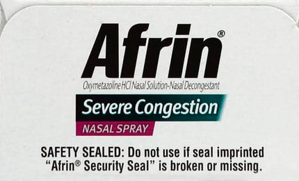 Afrin Maximum Strength Severe Congestion 12HR Nasal Spray with Menthol 0.5 oz 15 mL (Pack Of 1) - Health & Beauty >