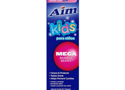 Aim Kids Gel Fluoride Toothpaste Mega Bubble Berry 4.4oz (2 Pack) - Personal Care > Oral