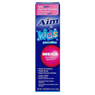 Aim Kids Gel Fluoride Toothpaste Mega Bubble Berry 4.4oz (2 Pack) - Personal Care > Oral