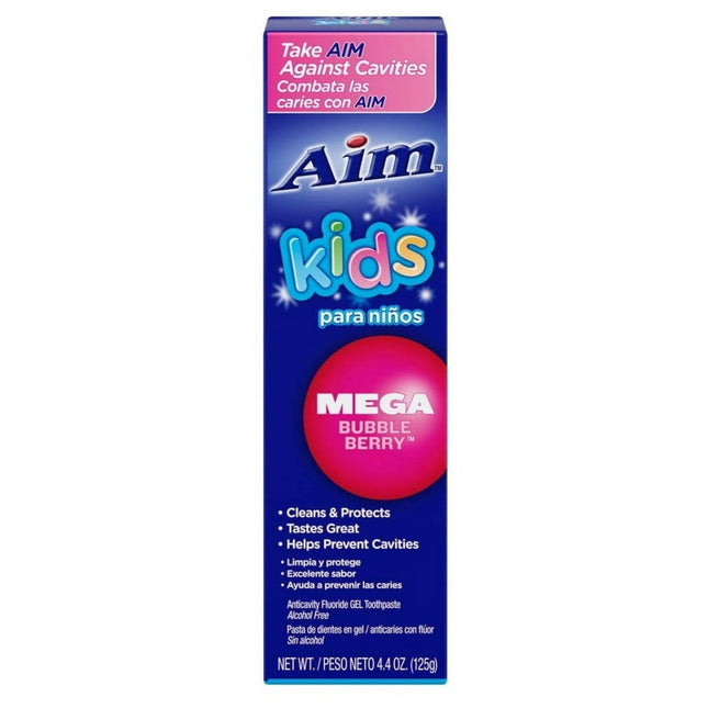 Aim Kids Gel Fluoride Toothpaste Mega Bubble Berry 4.4oz - Personal Care > Oral