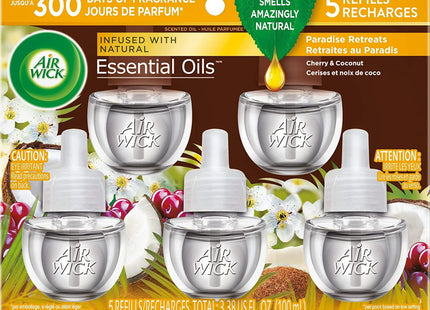 Air Wick Plug in Scented Essential Oil Refill Paradise Retreat 5ct (24 Pack) - Household Supplies > Home Fragrances