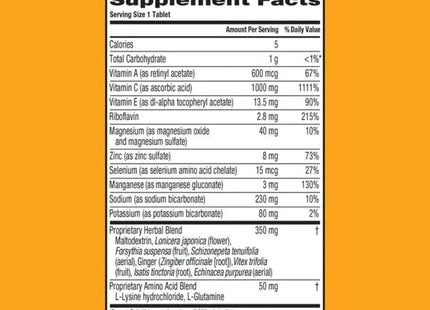 a nutrition label showing the nutritional information for the product