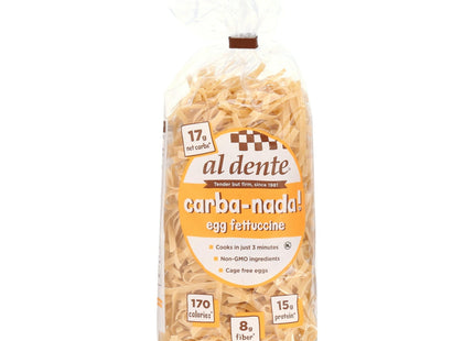 Al Dente Carba-Nada Egg Fettuccine Noodles 10-Ounce Bags (4 Pack) - Food & Beverages > Pasta Grains Cereals