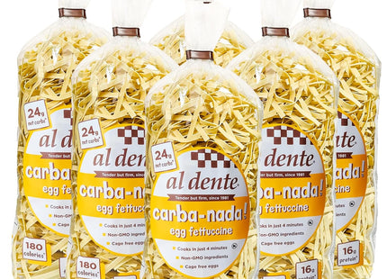 Al Dente Carba-Nada Egg Fettuccine Noodles 10-Oz Bags (24 Pack) - Food & Beverages > Pasta Grains Cereals