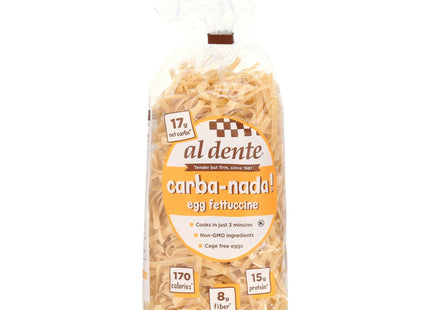 Al Dente Carba-Nada Egg Fettuccine Noodles 10-Oz Bags (24 Pack) - Food & Beverages > Pasta Grains Cereals