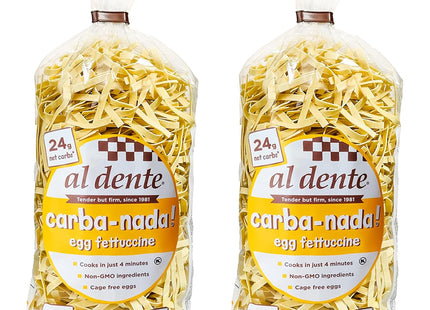 Al Dente Carba-Nada Egg Fettuccine Noodles 10-Oz Bags (24 Pack) - Food & Beverages > Pasta Grains Cereals