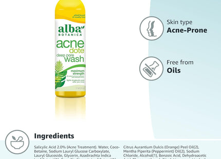 Alba Botanica Acnedote Deep Clean Astringent Maximum Strength 6oz (2 Pack) - Personal Care > Skin Acne & Blemish