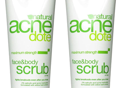 Alba Botanica Acnedote Maximum Strength Face & Body Scrub Unscented 8oz (2 Pack) - Personal Care > Skin Acne Blemish