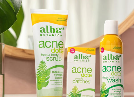Alba Botanica Acnedote Maximum Strength Face & Body Scrub Unscented 8oz (12 Pack) - Personal Care > Skin Acne Blemish