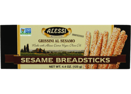 Alessi Breadsticks Thin Sesame Autentico Italian Crispy Bread 4.4oz (12 Pack) - Food & Beverages > Pantry Crackers