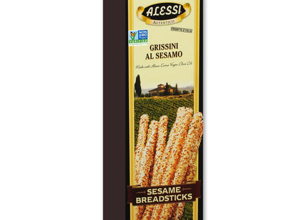 Alessi Breadsticks Thin Sesame Autentico Italian Crispy Bread 4.4oz (12 Pack) - Food & Beverages > Pantry Crackers