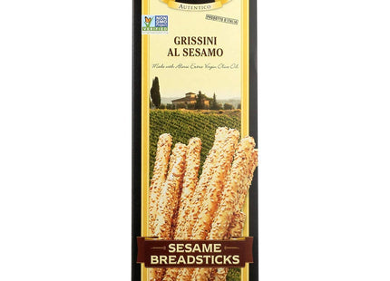 Alessi Breadsticks Thin Sesame Autentico Italian Crispy Bread 4.4oz (12 Pack) - Food & Beverages > Pantry Crackers