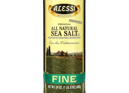 ALESSI Fine Mediterranean Sea Salt 24 OZ (Pack Of 12) - Food Beverages & Tobacco > Items Seasonings Spices