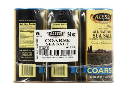 Alessi Natural Mediterranean Coarse Sea Salt 24 Ounces (Pack Of 1) - Food Beverages & Tobacco > Items Seasonings Spices