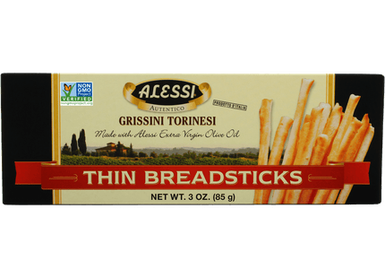 Alessi Imported Thin Autentico Italian Crispy BreadSticks Low Fat 3oz - Food & Beverages > Pantry Crackers Crispbread