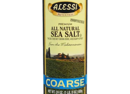 Alessi Natural Mediterranean Coarse Sea Salt 24 Ounces (Pack Of 2) - Food Beverages & Tobacco > Items Seasonings Spices